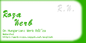 roza werb business card